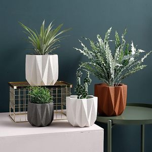 Matte Frosted Ceramic Plant Pot <b>Simple</b> Modern Flower for Coffee Table Office <b>Desk</b> Home Decoration - Product Image 3