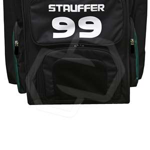 Mochila de Béisbol de Nailon Sólido Color Verde Azulado y Negro, con Porta Bate, Bolsillo para Guante, Unisex, Deportiva, Casual, Ecológica, Gran Capacidad, Cierre de Cremallera - Product Image 4