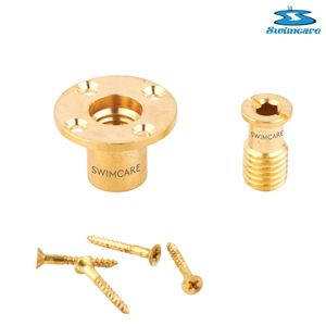 Anclaje de latón para terraza de madera con tornillo - Fijación para terraza de piscina - Product Image 1