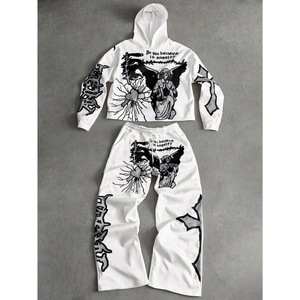 Conjunto Deportivo Personalizado OEM 100% Algodón 460 GSM para Hombre, Corte Holgado, Invierno, Impresión Serigrafiada - Product Image 1