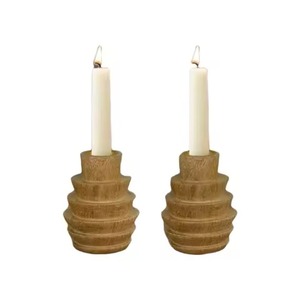 Support de bougie en bois de qualité supérieure, artisanat décoratif pour l'aménagement d'hôtels, de restaurants et de banquets - Product Image 3