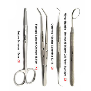 ชุดอุปกรณ์ถอดไหมเย็บฟัน ชุดเครื่องมือผ่าตัด 4 ชิ้น สำหรับการถอดไหมเย็บอย่างปลอดภัยและแม่นยำ เครื่องมือทันตกรรมทำจากสแตนเลส - Product Image 6