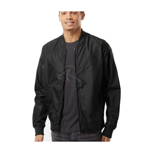 Wholesale <b>Black</b> Windproof Bomber Jacket Polyester Nylon <b>Windbreaker</b> Lightweight Zip Up Casual Outdoor Jacket OEM Manufacturer - Product Image 3