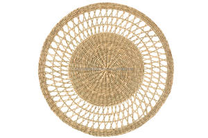 Sous-plat rond en herbe de mer du Vietnam, tissé à la main, en paille rustique, sous-plat en herbe de mer, produits faits à la main pour la décoration de table - Product Image 5