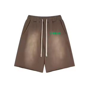 Shorts de bain décontractés en maille unie pour homme, séchage rapide, respirants, écologiques, délavés à l'acide, vente en gros - Product Image 6
