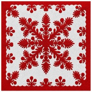 Magnifiques couvre-lits hawaïens vintage indiens faits à la main, écologiques, blancs et rouges, à motifs, 100% coton, pour la maison, l'hôtel, la décoration de la literie - Product Image 1