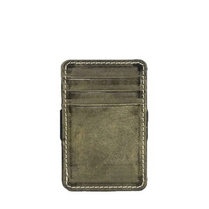 Vintage Genuine Leather Flip <b>Wallet</b> Cross Band Minimalist Card Holder Cash Storage Case Distressed <b>Brown</b> Sleek Pocket Pouches - Product Image 1