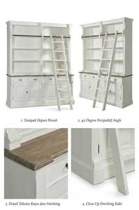 Gabinete de Almacenamiento Calbi de Madera de Teca Sólida, Ecológico, Duradero, Diseño Minimalista de Líneas Limpias, Acabado Natural, para Espacios Modernos - Product Image 5