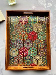 Plateau en bois imprimé pour fête de retraite, plateau commémoratif en bois imprimé pour cadeau de départ, présentoir, plateau de service en gros, boîte - Product Image 5