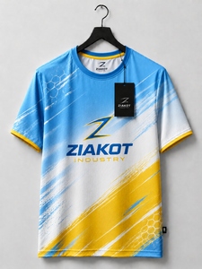 ZIAKOT industry Nouveau design T-shirt de performance personnalisé pour homme Or Violet-Blanc - Product Image 6
