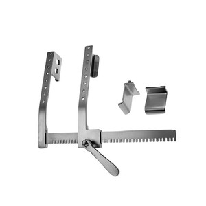 Separador de Costillas Harken con 2 Cuchillas Escapulares Desmontables de 6x5cm y 6.6x5.4cm, Brazo de 24.8cm, Apertura de 19cm, ZETOMEDPRO - Product Image 1