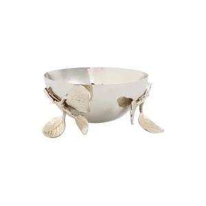 Elegante tazón de vajilla con asa, tazón decorativo de metal plateado de primera calidad, tazón decorativo vintage para decoración del hogar. - Product Image 6