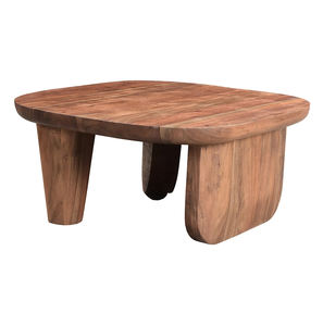 Diseño Escultural Único, Madera de Acacia Sólida, Bordes Curvos, Tablero de 2 Pulgadas de Grosor, Acabado Natural, Mesa de Centro de Lujo para Sala de Estar - Product Image 2