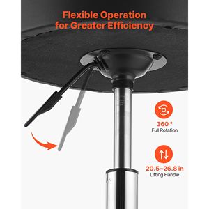 Rolling <b>Stools</b> with <b>Wheels</b> Set of 2 500 Lbs Capacity Height Adjustable Thick Cushion Ergonomic PU Leather Seat 360 - Product Image 4