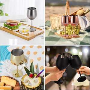2025 Unbreakable Stainless Steel Wine Glasses High Quality Sustainable Modern Design Barware Cocktail Goblets House Warming - Product Image 4