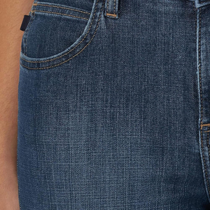 Shorts de mezclilla de cintura alta para mujer, lavado oscuro, color liso, con botones frontales, pierna recta, estilo casual de verano, ajuste regular, al por mayor - Product Image 4