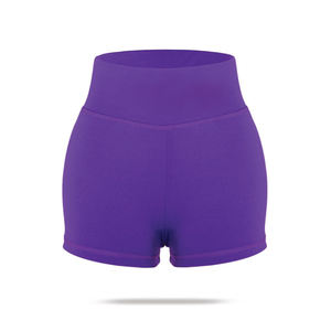 Shorts de yoga de cintura alta sin costuras para mujer, talla única, con efecto fruncido para realzar glúteos, ideales para fitness y sublimación. - Product Image 1