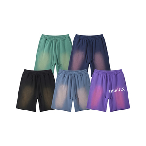 Shorts Bermuda en Coton Uni pour Homme, Taille Élastique, Décontracté, Respirant, avec Poches, Taille Moyenne, Tissu Tissé - Product Image 2