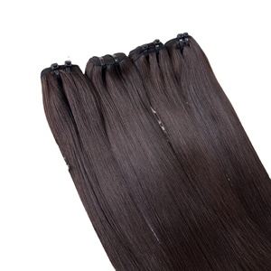 ราคาขายส่งผมแท้ Taka Hair Remy ผมยุโรปแบบหนีบ ปลายแบน เย็บสองชั้น ผมเวียดนามแบบหยิกฟู - Product Image 2