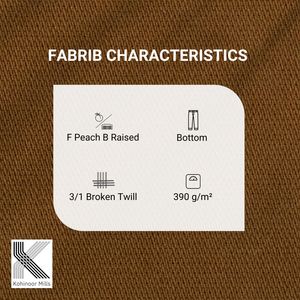 Tissu Sergé Déchiré en Coton Spandex 390 GSM Marron Lourd Extensible Finition Douce Pêche OEM ODM Vente en Gros - Product Image 3