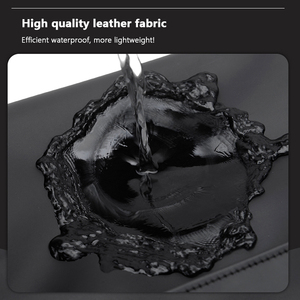 Minimalist PU Leather Anti-theft <b>Backpack</b> Zipper Closure Water Resistant 20-39L Capacity Polyester <b>Computer</b> Interlayer Unisex - Product Image 5