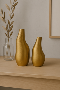 Florero de metal de latón martillado de estilo costero, macetas de jardín, maceta de hierro para exhibición de piso, maceta elegante - Product Image 2