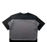 T-shirt homme de haute qualité, bicolore, à manches raglan, épaules tombantes, coupe oversize, en coton, court, uni