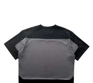 Camiseta de hombre de alta calidad, bicolor, con mangas raglán, hombros caídos, estilo oversized, de algodón, corta y lisa. - Product Image 4