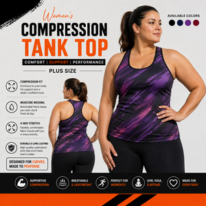 Customized Printed Plus Size Tank Top Women's Gym Wear Compression <b>Singlet</b> Top Ladies Base Layer Racerback Tank Tee - Product Image 1