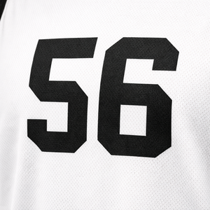 Camiseta de Baloncesto Unisex Blanca sin Mangas, Número 56, Cuello Redondo, Secado Rápido, Malla de Poliéster Ligera, Corte Regular para Adultos - Product Image 6