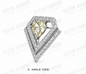 Trillion Cut Diamond Silver Brooch <b>Mens</b> Geometric Premium Luxury 925 Sterling Silver Formal Suit <b>Lapel</b> <b>Pin</b> Modern Fine Jewelry - Product Image 4