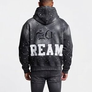 ODM Vente en gros Sweat à capuche pour homme entièrement zippé avec lettres en cristal, Fournisseur de mode urbaine 2026 - Product Image 4