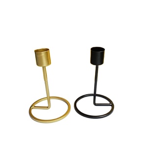 Modern Gold Metal <b>Large</b> Dinner Votive Holder High Quality Handmade Simple Style Pillar Candelabra Customizable Print Home Use - Product Image 1