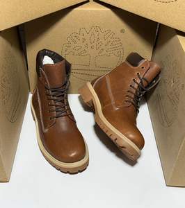 Bottes de neige légères pour hommes, style western, en cuir véritable, imperméables, antidérapantes, confortables, à lacets, pour l'hiver - Product Image 2