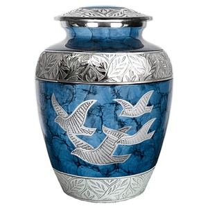 Matériau pur écologique 100% Urne funéraire pour adultes fabriquée à la main Urne de crémation Urne en laiton massif pour cendres humaines - Product Image 1