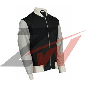 Blouson bomber en cuir PU rouge pour homme avec patch brodé, pour l'hiver et les occasions décontractées, blouson varsity à manches en cuir pour homme - Product Image 5