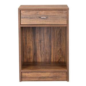 Mesita de noche de un cajón de color retro FCH con mango curvo de triamina Mesita de noche de tablero de partículas - Product Image 6