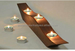 Bougeoir en bois de conception personnalisée faite à la main de haute qualité pour la foudre de Noël et la décoration intérieure - Product Image 2