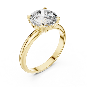 Bague de fiançailles classique en argent sterling avec moissanite ronde |   Bague de luxe intemporelle pour femme - Product Image 6