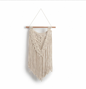 Boho Macrame <b>Wall</b> Hanging <b>Tapestry</b> Handmade Cotton Rope Geometric Nature Theme Washable for Bedroom Living Room Home Decor - Product Image 1