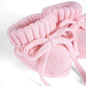 Baby Casual Socks Eco-Friendly 100% Cotton OEM/ODM Vietnam Customized Color Standard Knitted Winter <b>Booties</b> 0-3M Newborn OEM - Product Image 4
