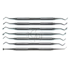 Instrument dentaire manuel en acier inoxydable, double embout, pour le placement d'amalgame et le condensateur de cavité, pour travaux de restauration - Product Image 3