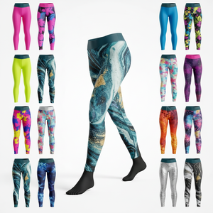 Nouveau style 2026 – Leggings de yoga personnalisés imprimés sur toute la surface, sans couture, extensibles, séchage rapide, pour la gym, le fitness, l'entraînement et la course à pied - Product Image 1