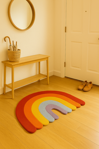 Custom Designer Modern Abstract Wool Rug Colorful Irregular Shape Hand Tufted <b>Carpet</b> for Living Room Interior Picnic Washable - Product Image 1