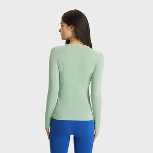 <b>Compression</b> <b>Shirt</b> New Design Sportswear <b>Compression</b> Women's Fitness Top Zipper Long Sleeve T <b>Shirt</b> - Product Image 5