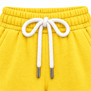 Custom <b>Women</b> Solid Yellow Cotton <b>Shorts</b> Mid <b>Waist</b> <b>Elastic</b> Knitted Regular Fit Casual Breathable <b>women</b> <b>Shorts</b> - Product Image 5