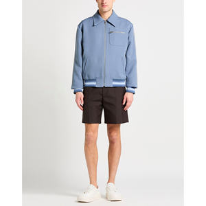 Chaqueta Varsity de Invierno de Alta Calidad, 100% Algodón, Forro de Lana, Cuello Alto, Cremallera Frontal, Bolsillo de Parche, Bordado, Ecológica - Product Image 3