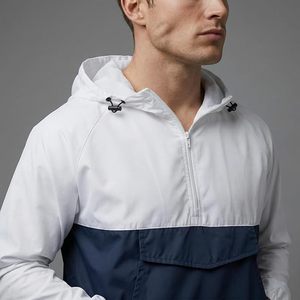 Ensemble de survêtement coupe-vent 2 pièces pour homme avec pull à col zippé et pantalon de jogging doublé en mesh - Product Image 5