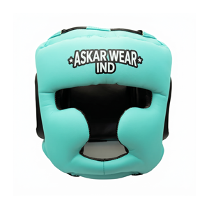 Askarwear Ind Professional Full Face Boxing <b>Head</b> Guard PU Protective <b>Training</b> Gear All Seasons Lightweight Breathable - Product Image 1