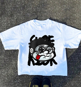 Camiseta de algodón con lavado ácido, estampado personalizado, estilo vintage, oversize y de gramaje pesado para streetwear - Product Image 1